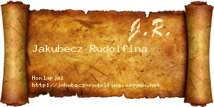 Jakubecz Rudolfina névjegykártya
